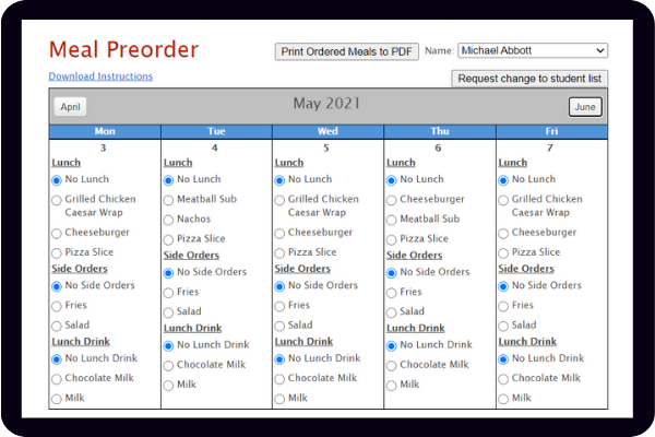 screenshot of EZ School Apps